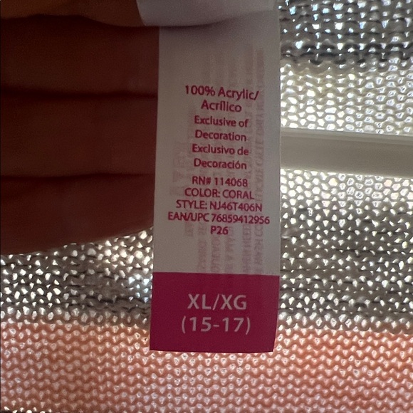 No Boundaries Boho Striped Open Cardigan XL 15–17 Lace Hem Lightweight Duster - Picture 4 of 4